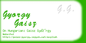 gyorgy gaisz business card